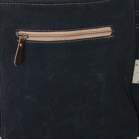 Myra shoulder bag upcycled leather handbag cow print trend boho western trending - Picture 13 of 16